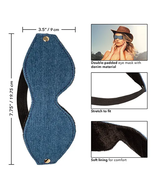 CalExotics Vibrators | Ride 'em Premium Denim Collection Eye Mask Blindfold