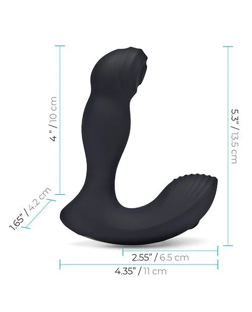 Electric Eel Anal | Blue Line Vibrating Prostate Thumper W/remote - Black