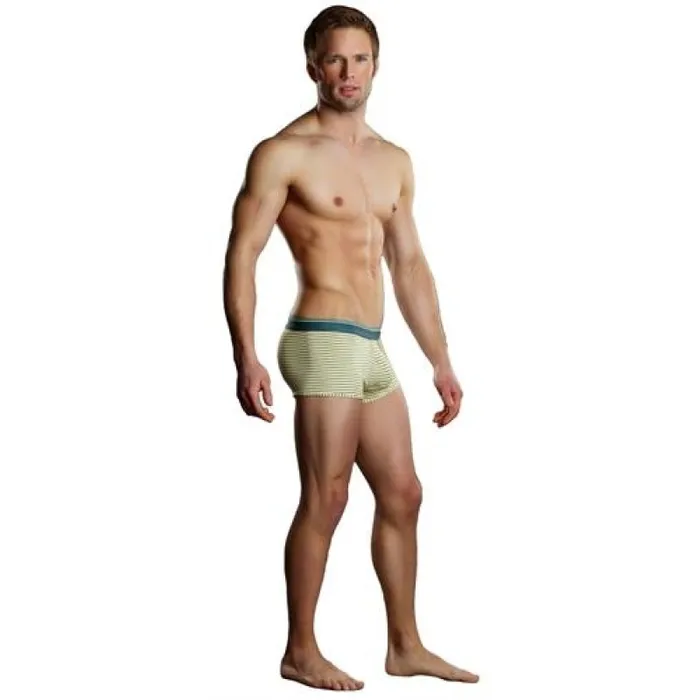 Male Power Male Sex Toys Heather Stripe Pouch Enhancer Short Large Yellow