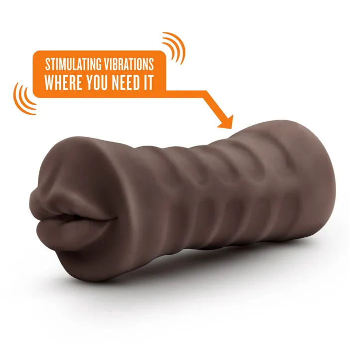 Male Sex Toys | Blush Enlust - Krystal - Vibrating Stroker - Brown
