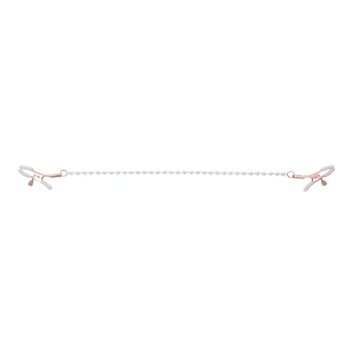 Couples Sex Mischief Peaches n CreaMe Pearl Nipple Clamps Sportsheets