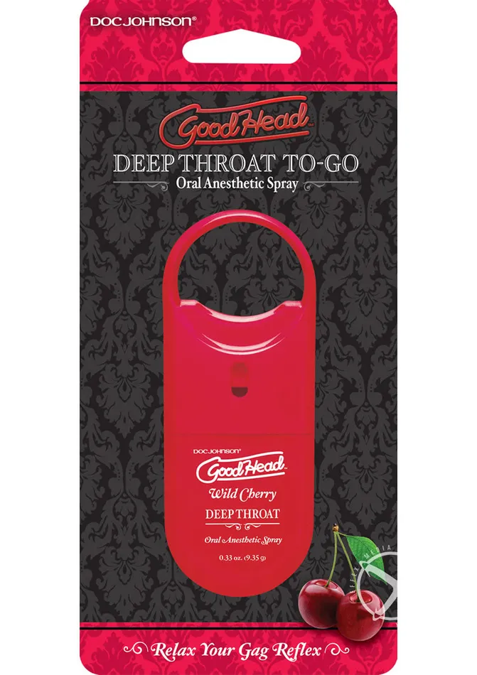 Goodhead Deep Throat ToGo Oral Anesthetic Spray Cherry GoodHead Anal