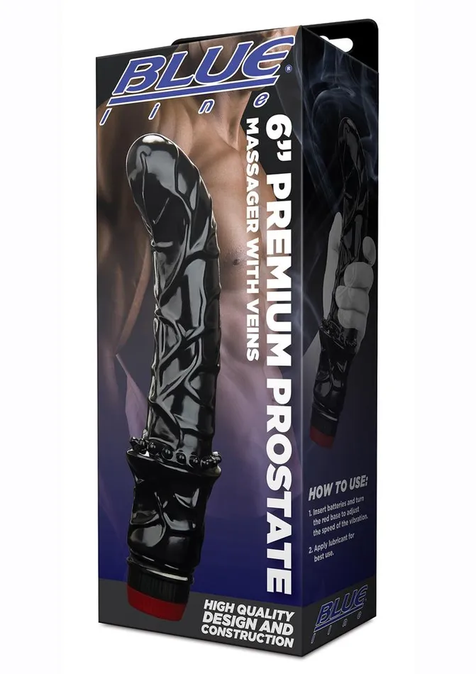 Male Sex Toys Blue Line CandB Gear C and B Gear Premium Prostate Massager with Veins