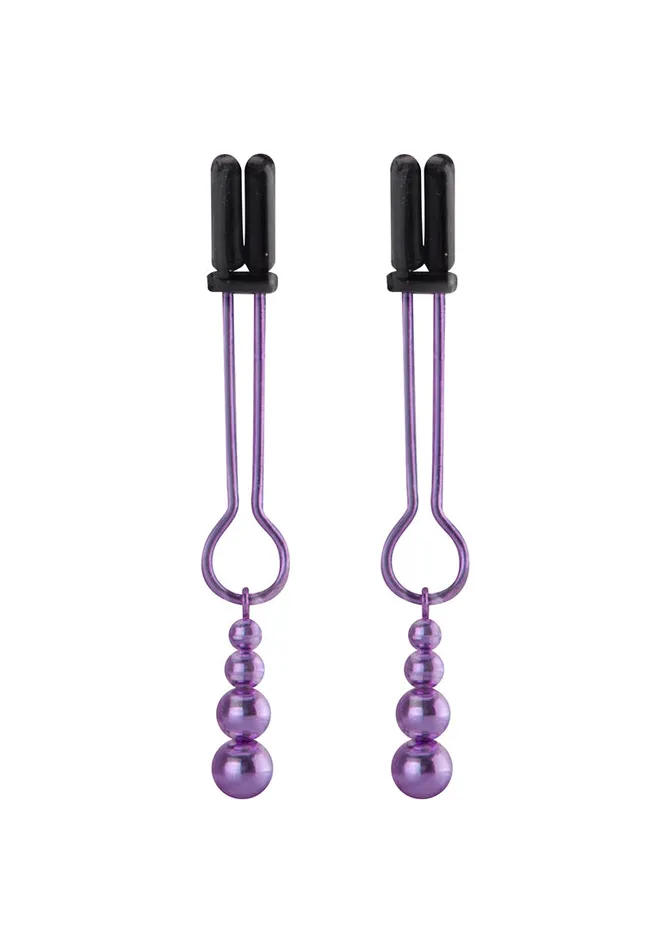Shots Ouch Vibrators Teasing Nipple Clamp Purple