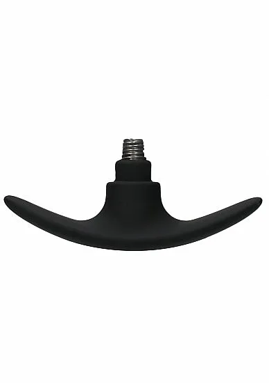 Anal wd Interchangeable Butt Plug Rounded Medium Black SHOTS AMERICA