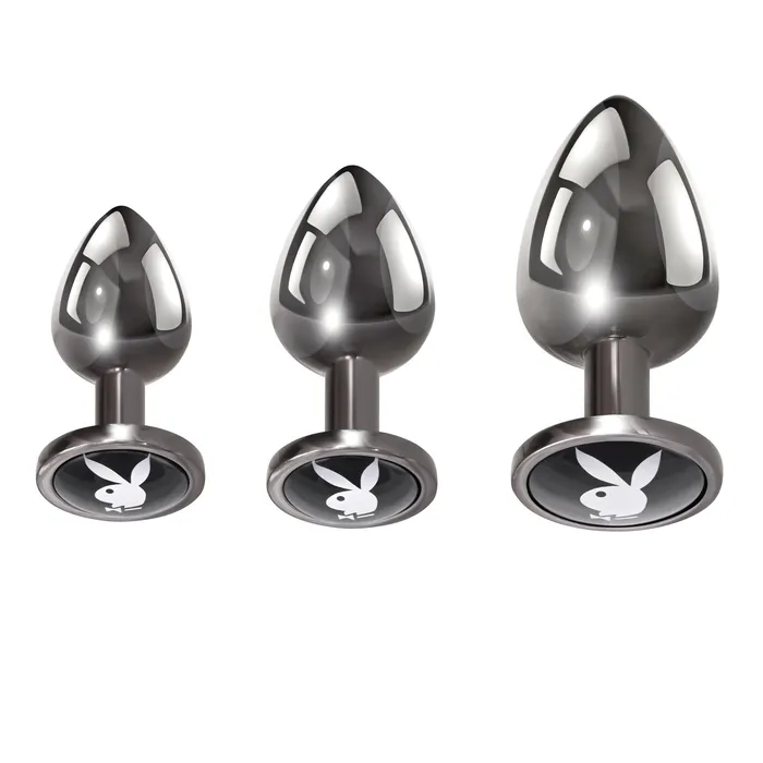 Pleasure 3 Ways Butt Plug Hematite Playboy Anal Pleasure 3 Ways Butt Plug Hematite Playboy Anal