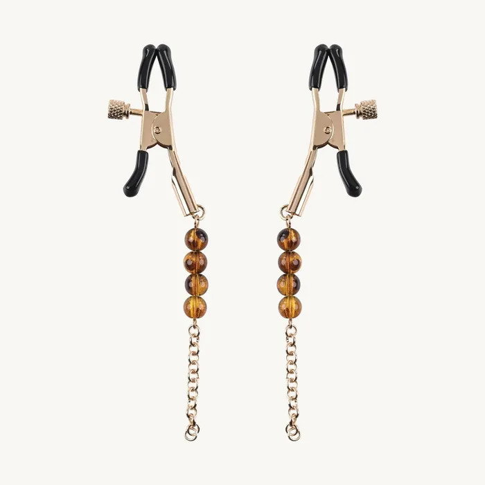 Sportsheets Female Sex Toys Sincerely Amber Beaded Nipple Clamp