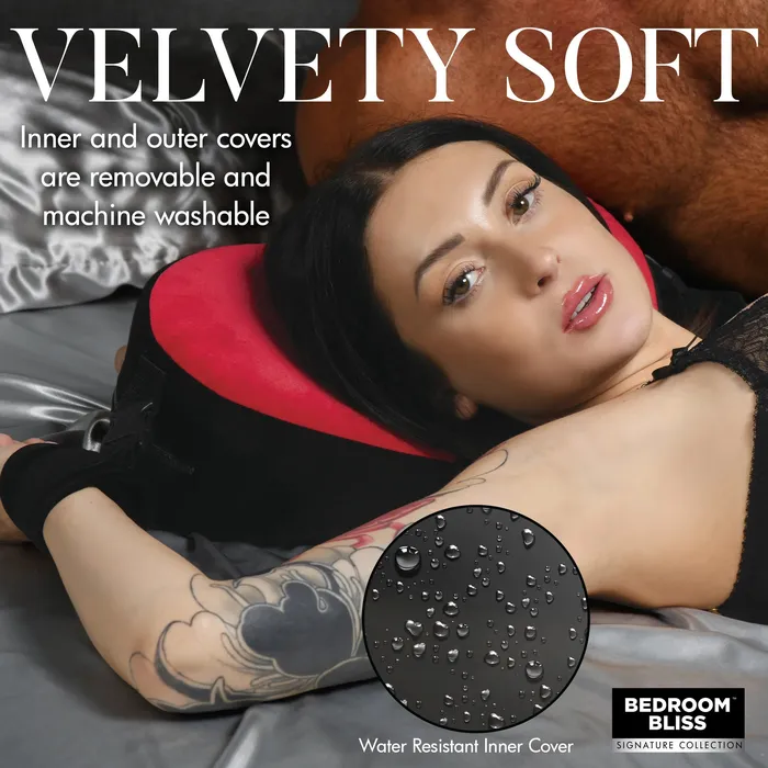 XR Bedroom Bliss Bondage Love Pillow Blackred Vibrators XR Bedroom Bliss Bondage Love Pillow Blackred Vibrators
