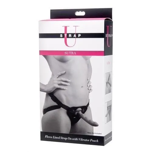 XR Brands Strap U Female Sex Toys Sutra Fleece Lined Strap on With Bullet Pocket XR Brands Strap U Female Sex Toys Sutra Fleece Lined Strap on With Bullet Pocket