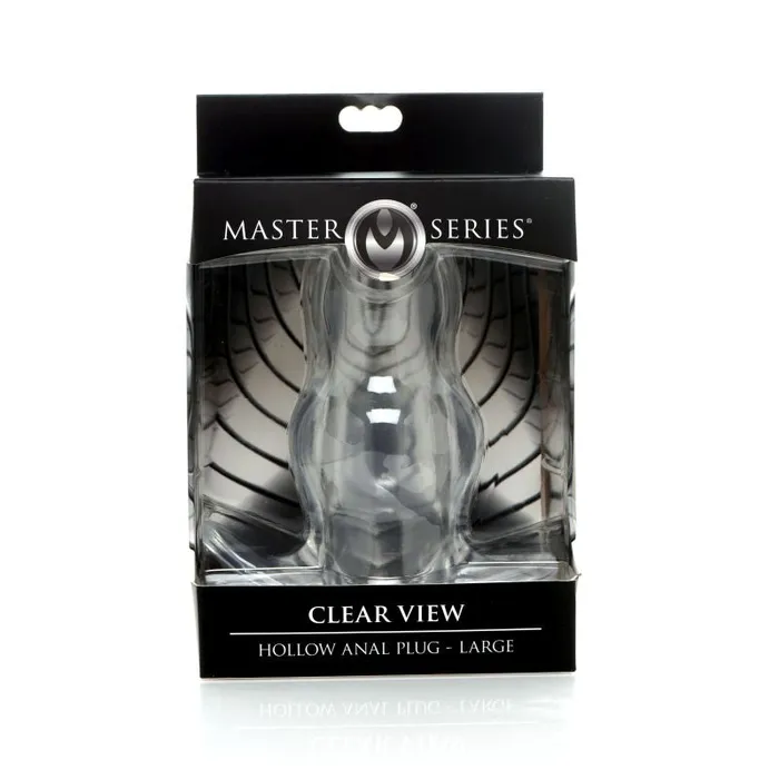 Male Sex Toys Master Series Clear View Hollow Anal Plug Large