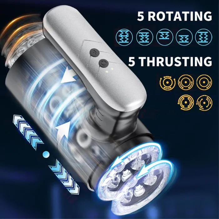 soniker Male Sex Toys Automatic Telescopic Silicone Vagina Masturbation Anal Blowjob Oral Pussy Stimulator