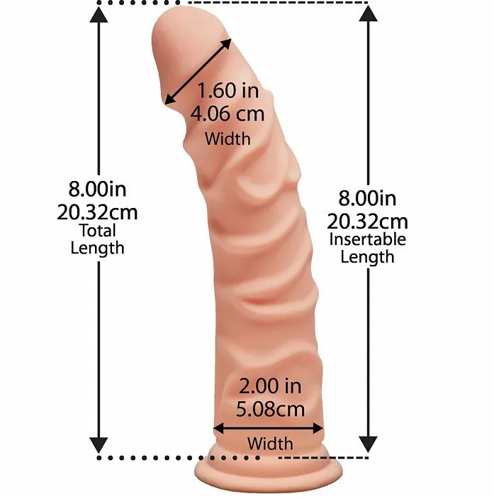 Dildos The D Ragin D 8 Vanilla Beige Ultraskyn Dildo Doc Johnson Novelties