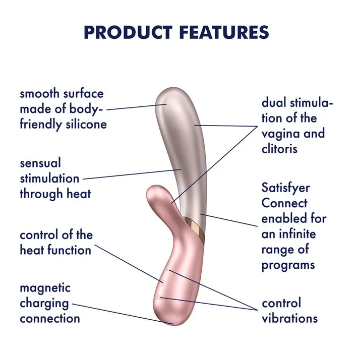 Satisfyer Vibrators Satisfyer Hot Lover Rabbit Vibrator PinkDark Pink