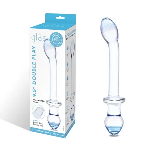 Vibrant Vibes Australia Quality Sex Toys Great Prices Dildos 95 Double Play Glass DualEnded Dildo Vibrant Vibes Australia Quality Sex Toys Great Prices Dildos 95 Double Play Glass DualEnded Dildo